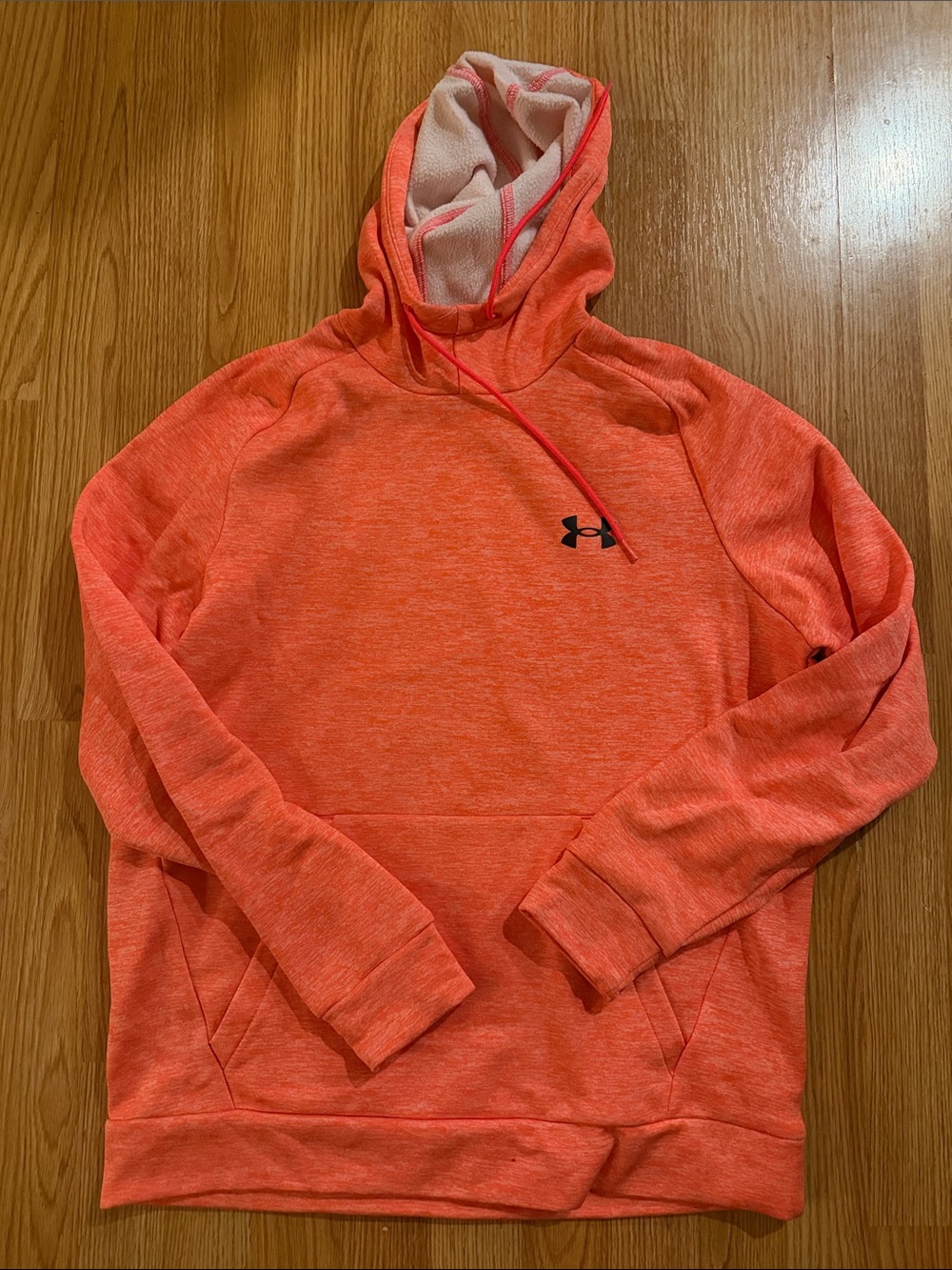 Under Armour Neon Coral Heather Pullover Hoodie